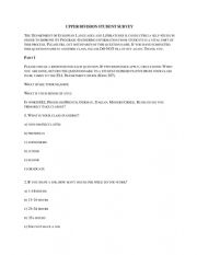 English Worksheet: Questionnaire sample