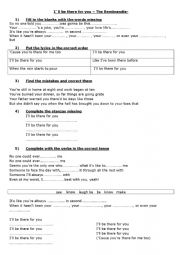 English Worksheet: i�ll be there for you