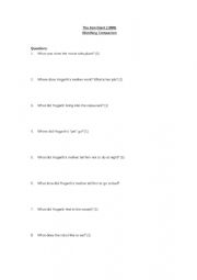 English Worksheet: Companion Questions for watching The Iron Giant 