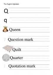 Q-letter and words writing