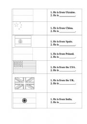 English Worksheet: Countries and nationalities