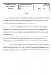 English Worksheet: End-of-term English test N: 1 3rd form