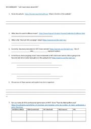 English Worksheet: NYC Webquest