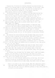 English Worksheet: Reading Comprehension