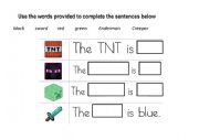 English Worksheet: Minecraft missing words