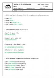 English Worksheet: ENGLISH EXERCISES