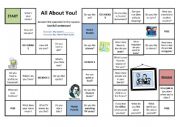 English Worksheet: Game All about you