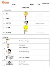 English Worksheet: Supplementary for EverybodyUp