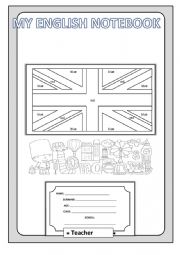 English Worksheet: notebook cover