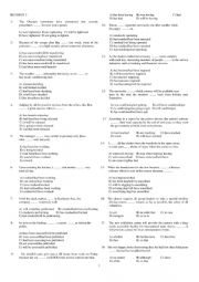 English Worksheet: Revision grammar test with key