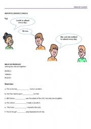 English Worksheet: Reported speech