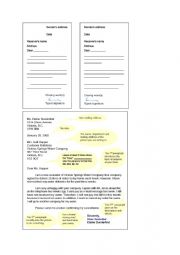 English Worksheet: Formal Letter Writing 