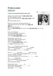 English Worksheet: Rollercoaster - Bleachers