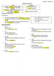 English Worksheet: Present Perfect