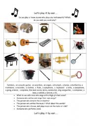 English Worksheet: Music vocabulary 