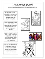 English Worksheet: Family members