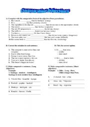 English Worksheet: Comparative adjectives