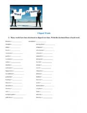 English Worksheet: word formation