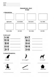 English Worksheet: Diagnostic test