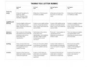 English Worksheet: Business Ltr Wtg Rubric
