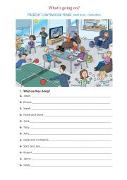 English Worksheet: What�s going on?
