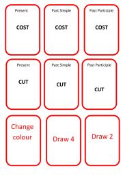 Uno irregular verbs 2