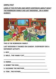 English Worksheet: Simple past