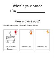 English Worksheet: how old are you