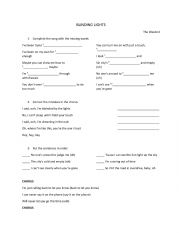 English Worksheet: Blinding Lights
