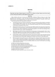 English Worksheet: Family (texts for reading)