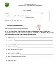 English Worksheet: test
