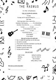 English Worksheet: Rasmus - in the shadows