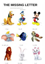 English Worksheet: Filling gaps - animals 