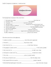 English Worksheet: Degrees of Comparison