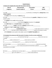 English Worksheet: CONDITIONALS