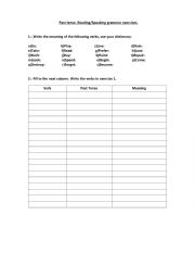 English Worksheet: Past tense grammar reading