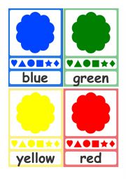 English Worksheet: Flashcards Colours