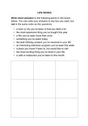 English Worksheet: Past simple and Present Perfect speaking activity
