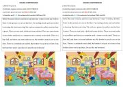 English Worksheet: Reading (there is/are)