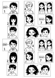 English Worksheet: English - Write Sentences About Physical Appearances