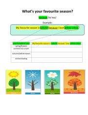 English Worksheet: What�s your favorite season
