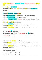 English Worksheet: conversation