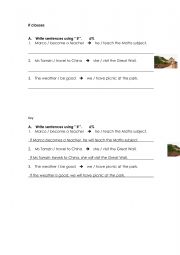 English Worksheet: if clause