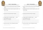 English Worksheet: King Tut - video comprehension questions