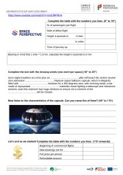 English Worksheet: Space tourism - balloon capsules