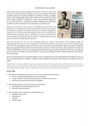 English worksheet: The Virginia Calculator