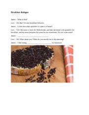 English Worksheet: Breakfast Dialogue