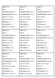 English Worksheet: Role play cards 