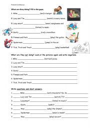 English Worksheet: Fill in exercise_Present Continuous