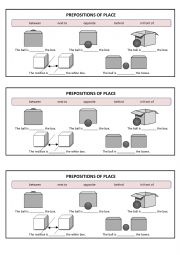 English Worksheet: Prepositions of Place